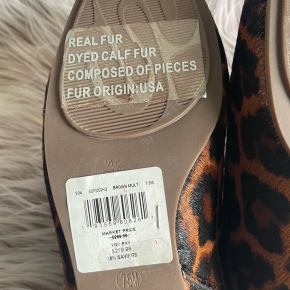 NWOT Gentle Souls By Kenneth Cole Leopard Fur Ankle Boots - Picture 5 of 6
